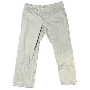 Wonderwall Surf Utility Relaxed Chino Pants Short Tan Embroidered Y2K Mens 36x27